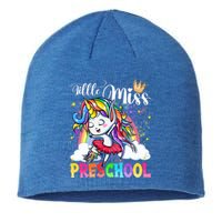 Little Miss Preschool Cute Unicorn First Day Of School Gift Sustainable Beanie