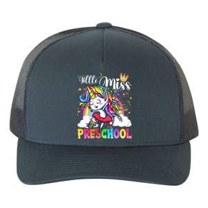 Little Miss Preschool Cute Unicorn First Day Of School Gift Yupoong Adult 5-Panel Trucker Hat