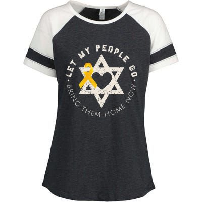 Let My People Go Bring Them Home Now Enza Ladies Jersey Colorblock Tee