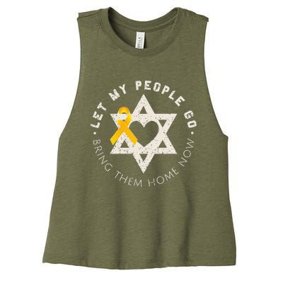 Let My People Go Bring Them Home Now Women's Racerback Cropped Tank