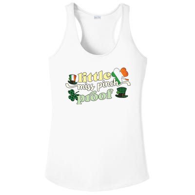 Little Miss Pinch Proof Plaid Ireland Flag Ladies PosiCharge Competitor Racerback Tank