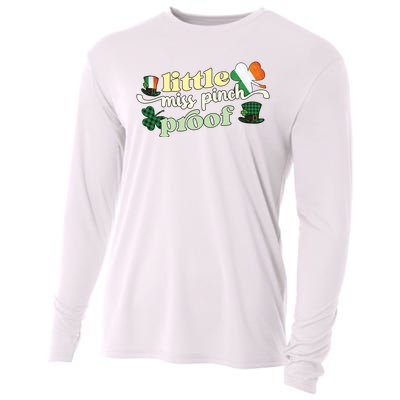 Little Miss Pinch Proof Plaid Ireland Flag Cooling Performance Long Sleeve Crew