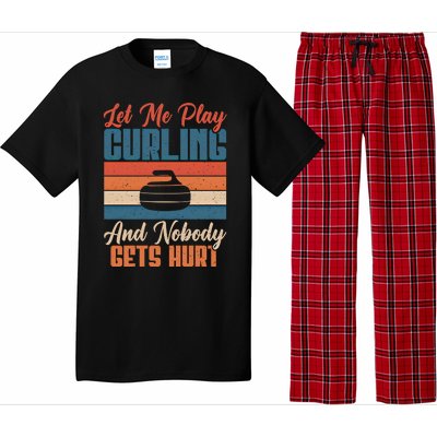 Let Me Play Curling And Nobody Gets Hurt Curling Meaningful Gift Pajama Set