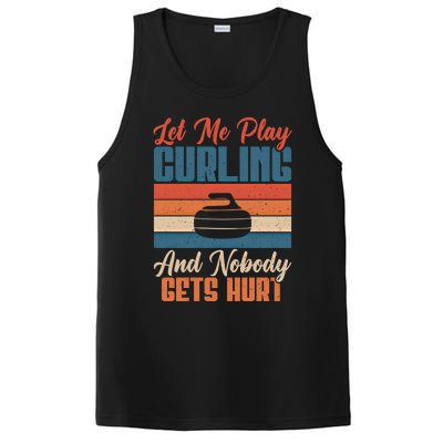 Let Me Play Curling And Nobody Gets Hurt Curling Meaningful Gift PosiCharge Competitor Tank