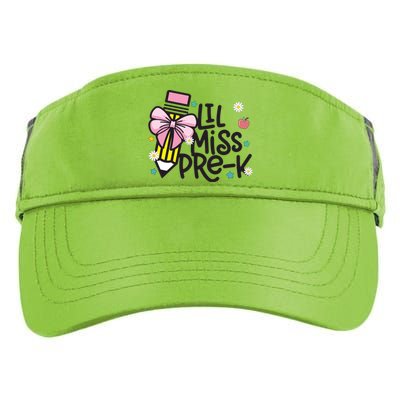 Little Miss Pre K Pencil Bow First Day Of School Adult Drive Performance Visor