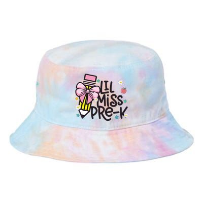 Little Miss Pre K Pencil Bow First Day Of School Tie Dye Newport Bucket Hat