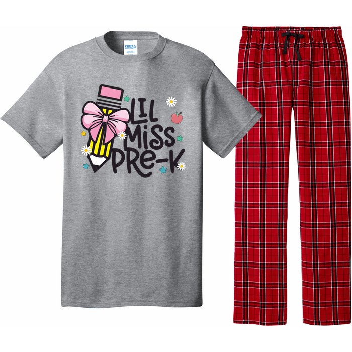 Little Miss Pre K Pencil Bow First Day Of School Pajama Set