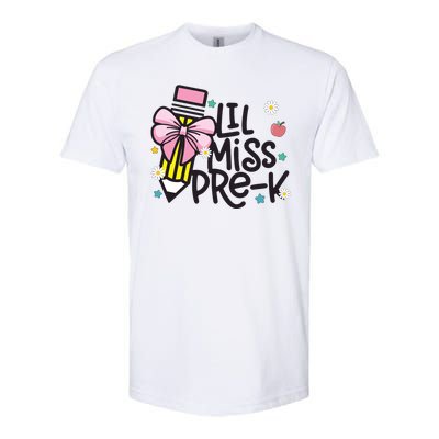 Little Miss Pre K Pencil Bow First Day Of School Softstyle® CVC T-Shirt