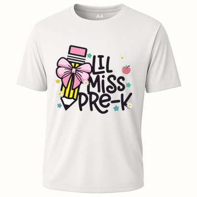 Little Miss Pre K Pencil Bow First Day Of School Performance Shirt