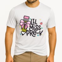 Little Miss Pre K Pencil Bow First Day Of School Cooling Performance Crew T-Shirt