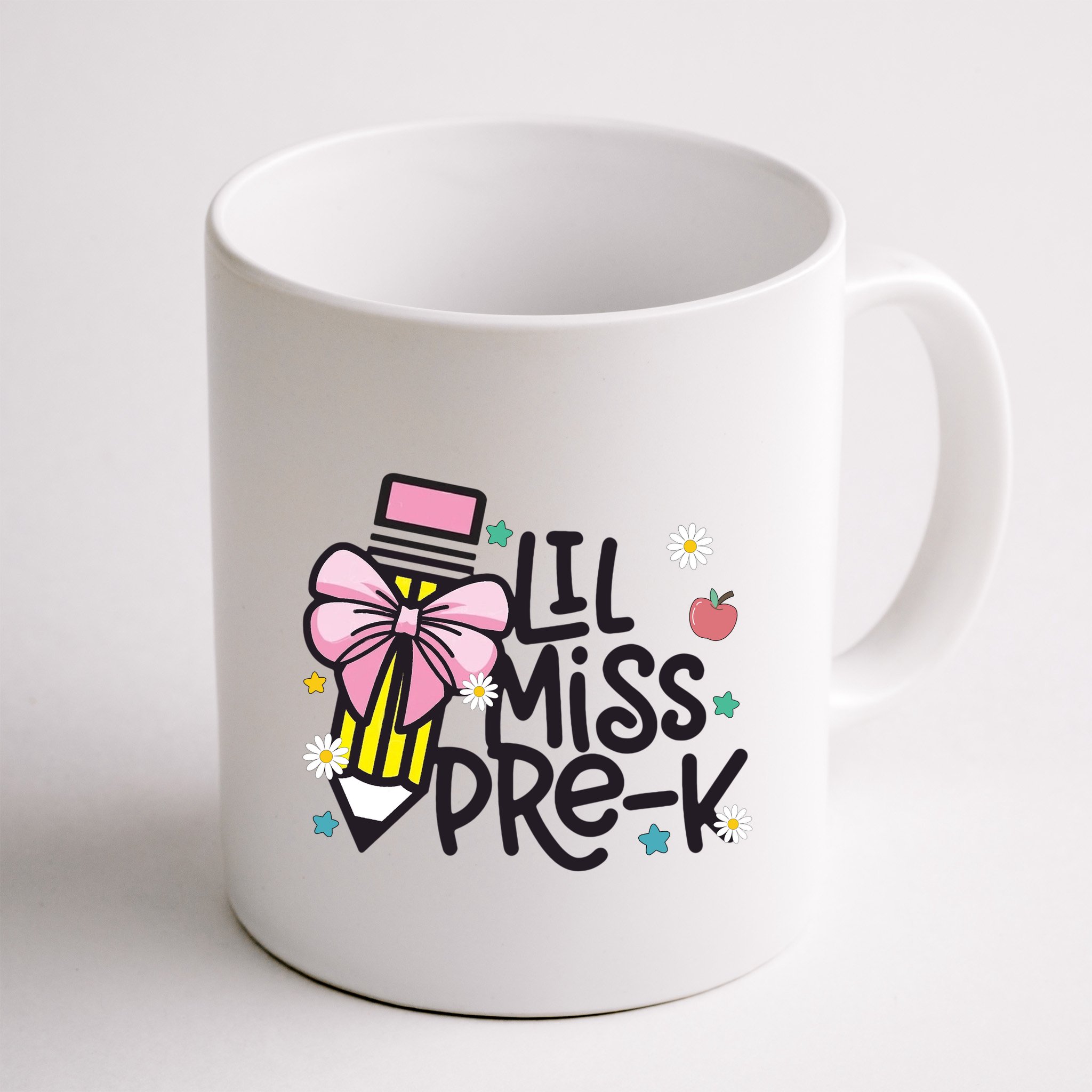 Little Miss Pre K Pencil Bow First Day Of School Mug