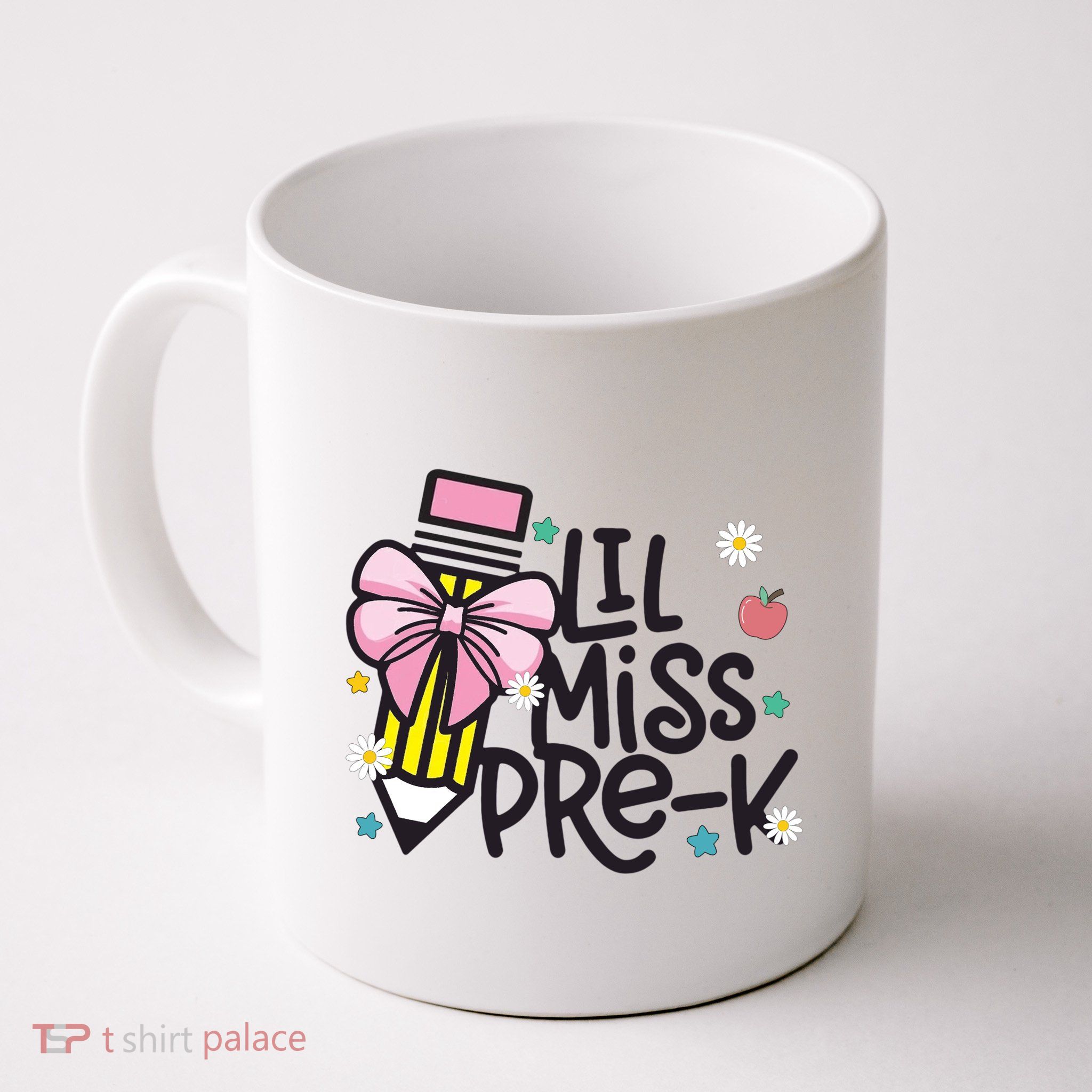 Little Miss Pre K Pencil Bow First Day Of School Mug
