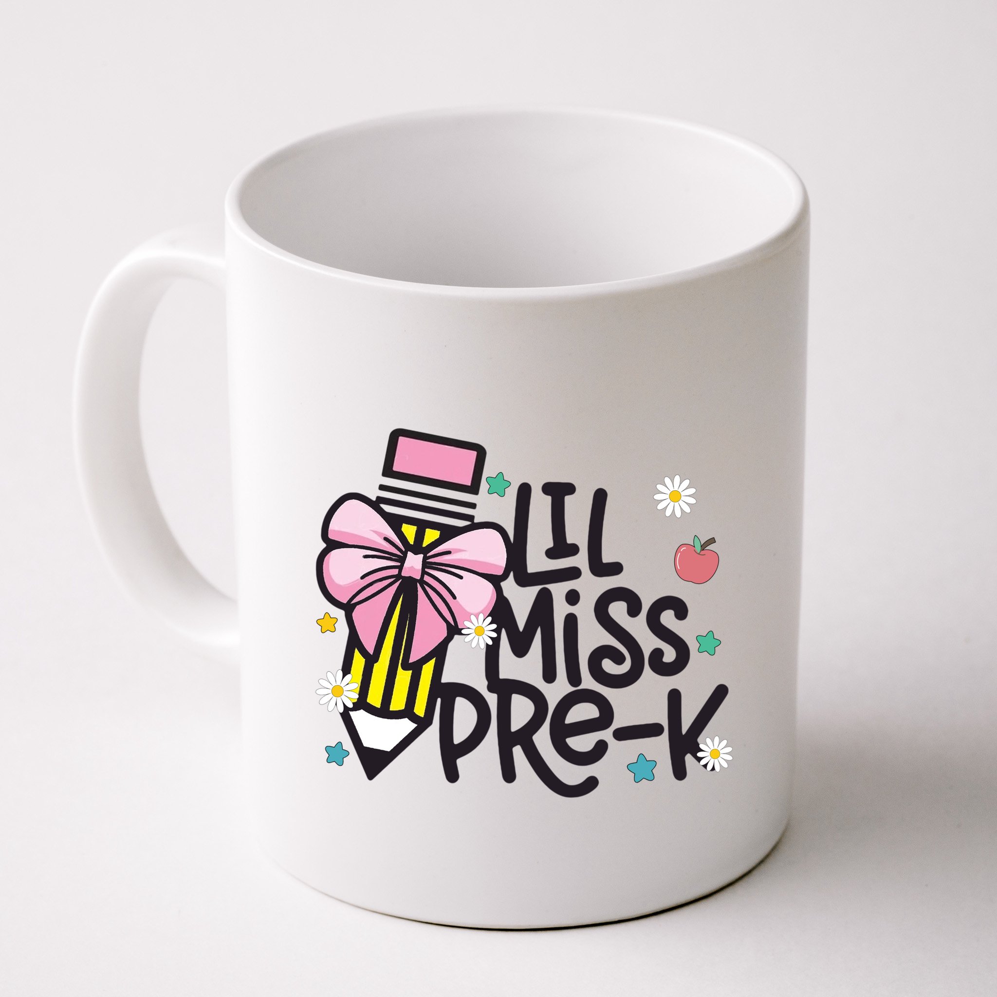 Little Miss Pre K Pencil Bow First Day Of School Mug