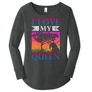 Love My Queen Women's Perfect Tri Tunic Long Sleeve Shirt