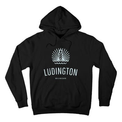 Ludington Michigan Retro Vintage Lighthouse Tall Hoodie