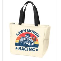 Lawn Mower Racing Lawn Mowing Funny Landscaping Zip Tote Bag