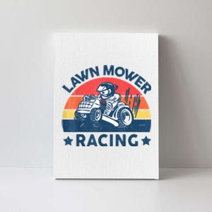 Lawn Mower Racing Lawn Mowing Funny Landscaping Canvas