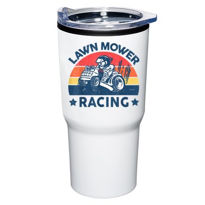 Lawn Mower Racing Lawn Mowing Funny Landscaping Tumbler