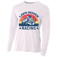 Lawn Mower Racing Lawn Mowing Funny Landscaping Cooling Performance Long Sleeve Crew