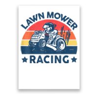 Lawn Mower Racing Lawn Mowing Funny Landscaping Poster