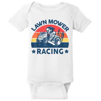 Lawn Mower Racing Lawn Mowing Funny Landscaping Baby Bodysuit