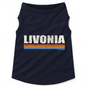 Livonia Michigan Retro Style 1980's Logo Doggie Tank