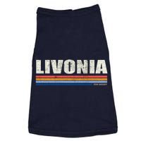 Livonia Michigan Retro Style 1980's Logo Doggie Tank