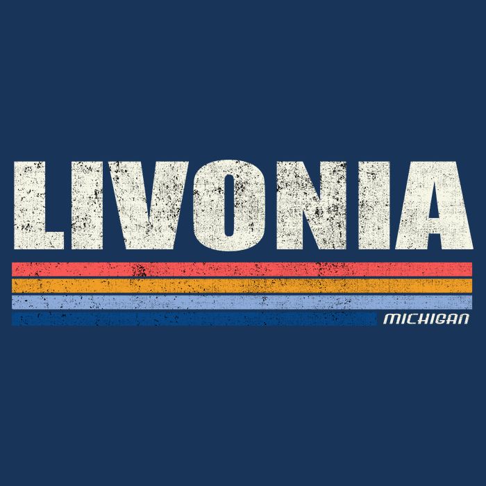 Livonia Michigan Retro Style 1980's Logo Doggie Tank