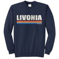 Livonia Michigan Retro Style 1980's Logo Sweatshirt