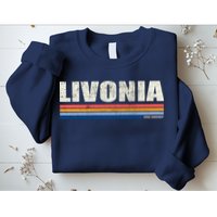 Livonia Michigan Retro Style 1980's Logo Sweatshirt