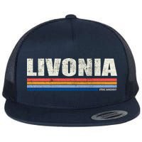 Livonia Michigan Retro Style 1980's Logo Flatbill Hat