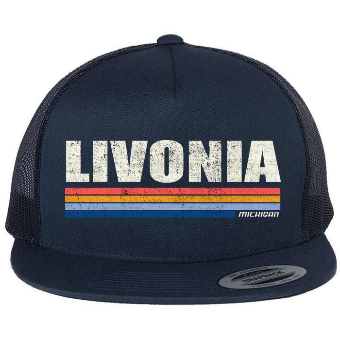 Livonia Michigan Retro Style 1980's Logo Flatbill Hat