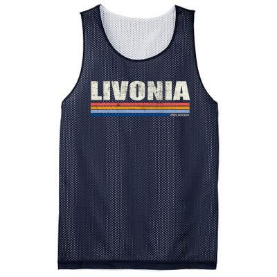 Livonia Michigan Retro Style 1980's Logo Mesh Reversible Basketball Jersey Tank