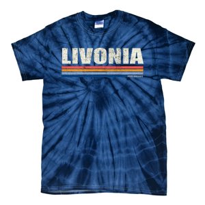 Livonia Michigan Retro Style 1980's Logo Tie-Dye T-Shirt