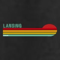 Lansing Michigan Retro 7 Panel Mesh Trucker Snapback Hat