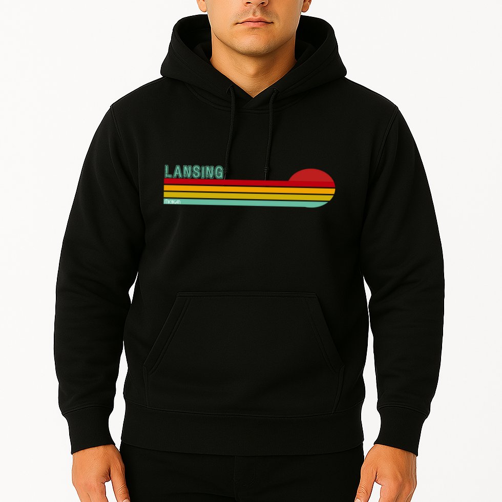 Lansing Michigan Retro Hoodie
