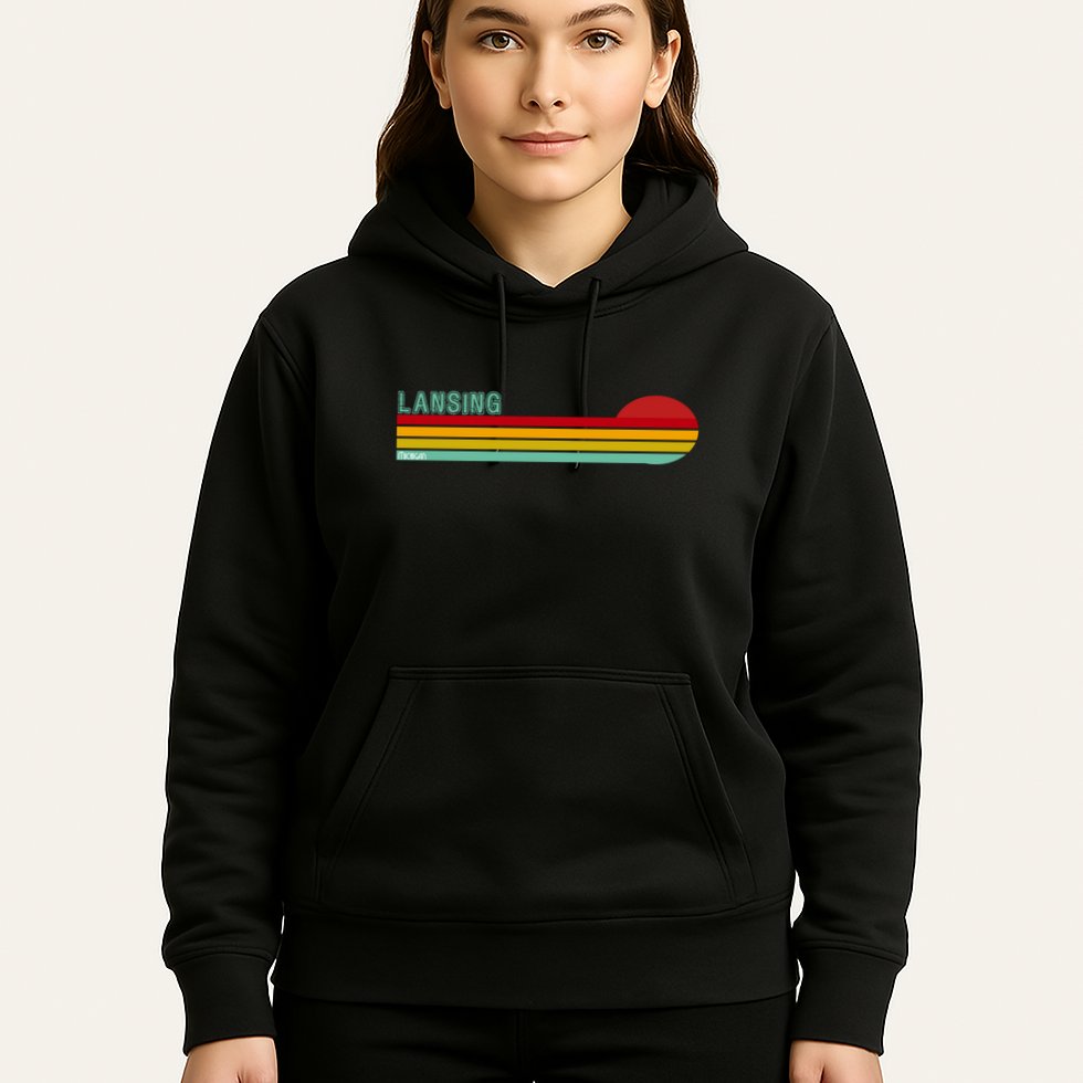 Lansing Michigan Retro Hoodie