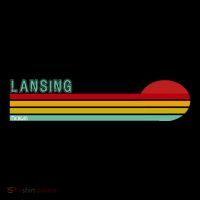 Lansing Michigan Retro Button