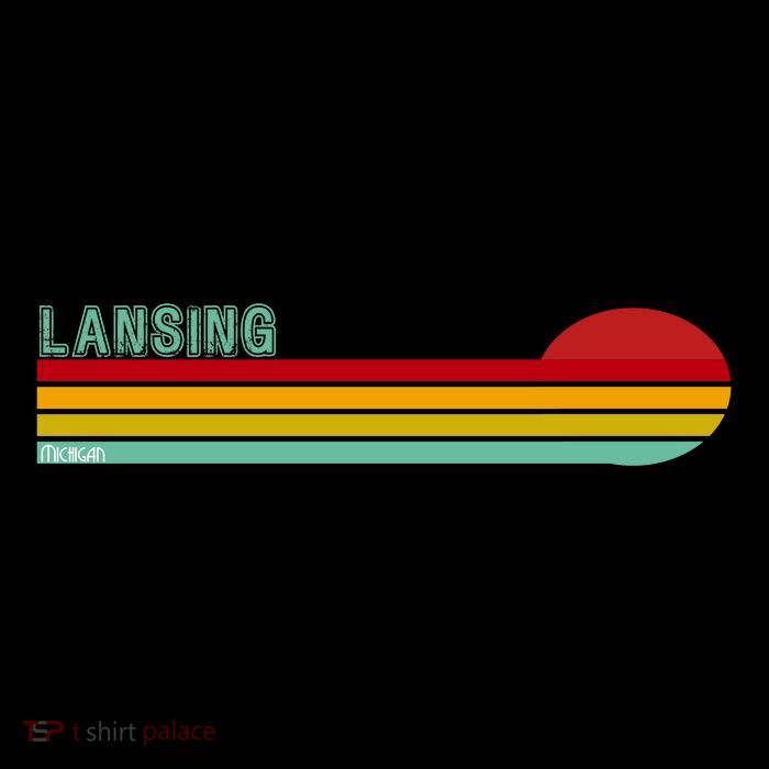 Lansing Michigan Retro Button