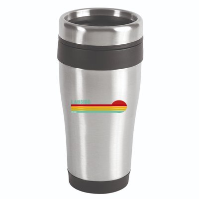 Lansing Michigan Retro 16oz Travel Tumbler
