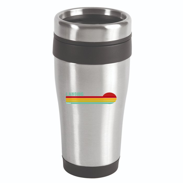 Lansing Michigan Retro 16oz Travel Tumbler