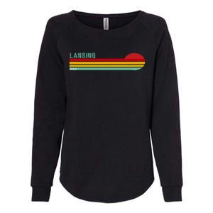 Lansing Michigan Retro Womens California Wash Sweatshirt