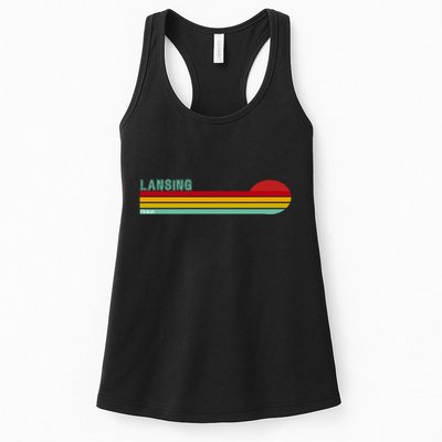 Lansing Michigan Retro Womens Tank Top