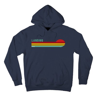 Lansing Michigan Retro Hoodie