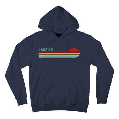 Lansing Michigan Retro Tall Hoodie