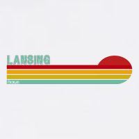 Lansing Michigan Retro Garment-Dyed Sweatshirt