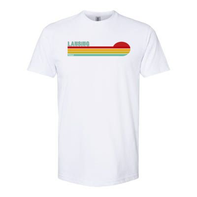 Lansing Michigan Retro Softstyle CVC T-Shirt