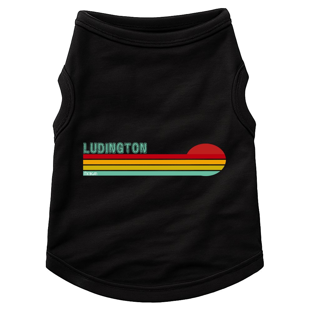Ludington Michigan Retro Doggie Tank