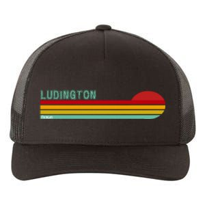 Ludington Michigan Retro Yupoong Adult 5-Panel Trucker Hat