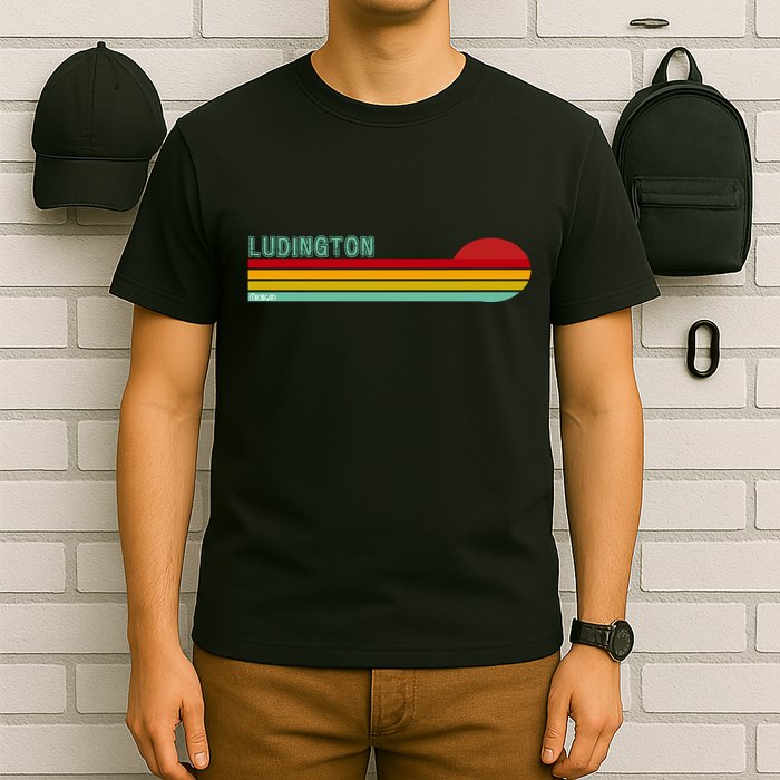 Ludington Michigan Retro T-Shirt